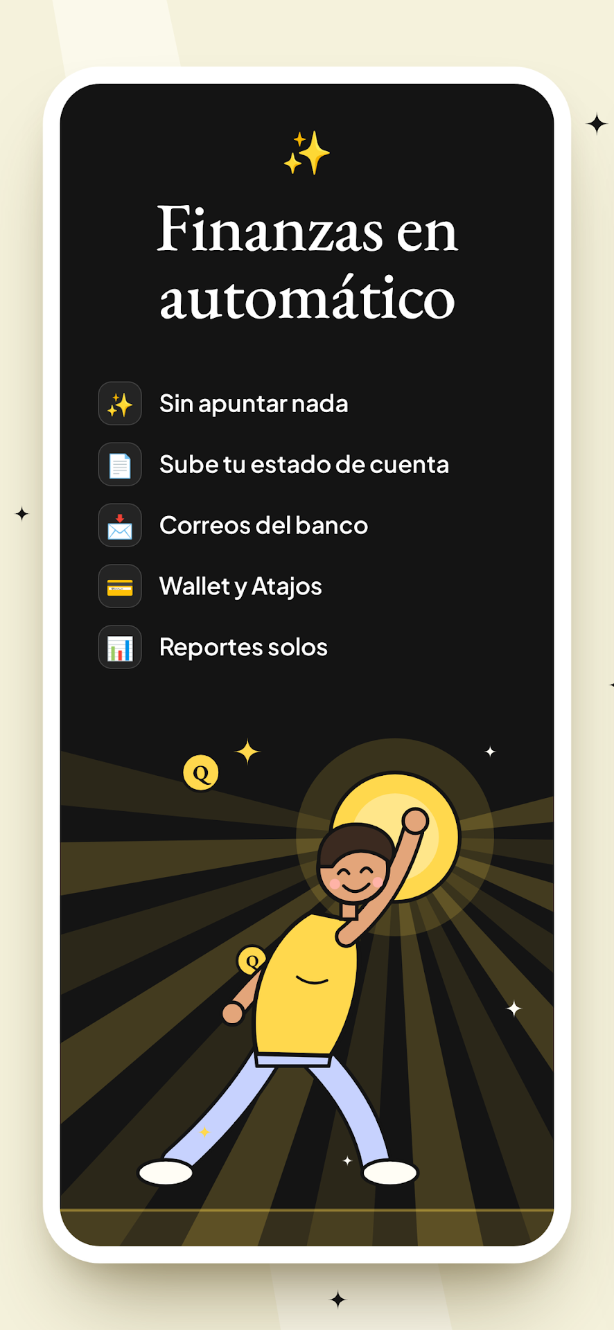 Captura de Google Play: finanzas en automático sin apuntar cada gasto.